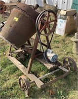 Cement mixer measuring 52 x 44 x 26” untested