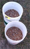 5 gallon buckets of small pebbles