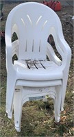 5ct plastic patio chair lot