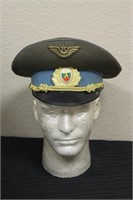 Bulgarian Air Force Officers Visor Dress Hat