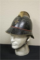 1880s - 1920s Swiss Fireman's Combed Helmet