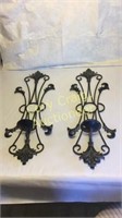 (2) Wall Candle Sconces 32"