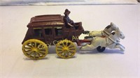 Cast Iron Wagon With Two Horses