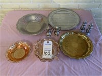 Carnival Glass, Silver Platters, Silver Plated