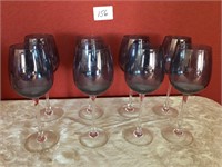 8 Iridescent  Wine Glasses