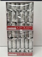 2 PIECE OF 12 CHRISTMAS CRACKERS SILVER