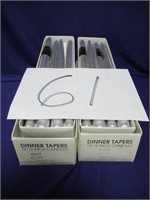 12" Tapered Candles (New in Box) Silver in Color