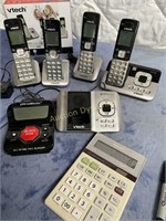 Four handset Cordless Phones w/ Digital Voicemail