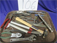 Box Lot Tools (Pliers, Wrench, Vice Grips, Hammer)
