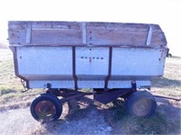 Oliver Galvanized Flare box Wagon on John Deere