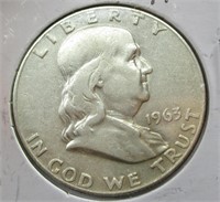 1963 D Frankling Half Dollar