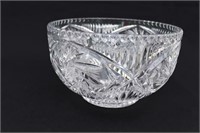 Crystal Cut Glass Star of David Bowl
