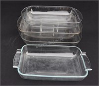 Anchor Set of Clear Dish Sets - Three Sizes