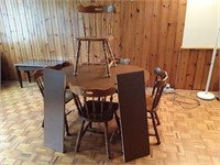 Oval Table With 5 Chairs And 2 Leaves 48x36x29