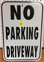 No Parking Driveway Metal Sign
