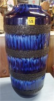 W. Germany Blue Glazed Vase