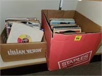 2 Boxes of Assorted 45 Records