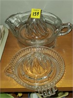 Lot of 2 Glass Juicers