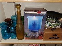 Belguim Glass Jars Candles, Knick Knacks,