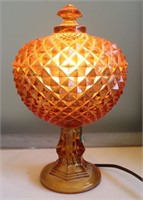 Amber Westmoreland Sawtooth Glass Lamp