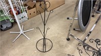 Metal jewelry hanger. 34 inches tall