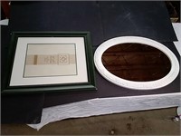 16x20 Picture Frame & Oval Mirror