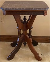 Rose Marble Top Parlor Table