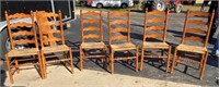 6 Tell City Ladder Back Chairs