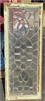 20" x 52" Leaded Glass Window