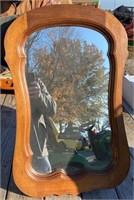 18" x 28" Wood Framed Wall Mirror
