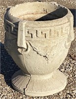 17" Tall Concrete Floral Urn