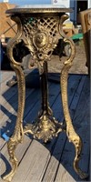 Iron Marble Top Plant Stand