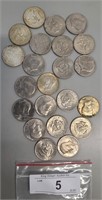 22 SILVER QUARTERS 1965 & NEWER