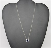 4 ct Sapphire Designer Necklace