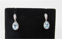 Topaz & Diamond Earrings