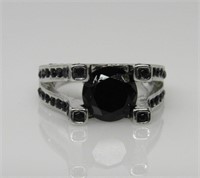 10 ct Black Sapphire Ring