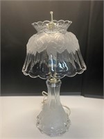 Crystal Roses & Clear Table Lamp (approx 16”