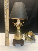 Small Pineapple Brass Table Lamp