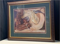 Home Interior cowboy  Hat & Boots picture 23”x19”
