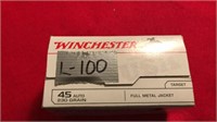 Winchester 45 Auto 230 Grain  100 Rounds