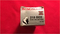 Winchester 218 Bee 41 Rounds 46 Grain Hollow Point