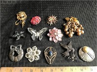 12 Pins and Brooches