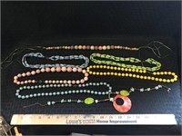 7 Vintage Bead Necklaces