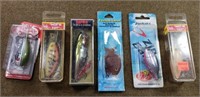 6 New Fishing Lures In Original Boxes