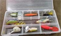 8 Fishing Lures With Plastic Case