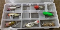7 Heddon Fishing Lure With Plastic Box