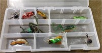 9 Fishing Lures With Plastic Case