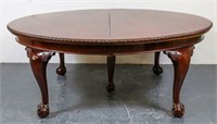 Large Chippendale Oval Dining Table