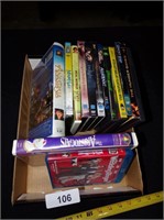 Assorted DVD's & (2) VHS Tapes