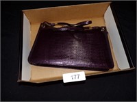 J Rene Leather Clutch